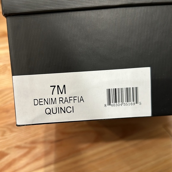 J/Slides urban sport denim raffia Quincy slides size 7 - Picture 3 of 7